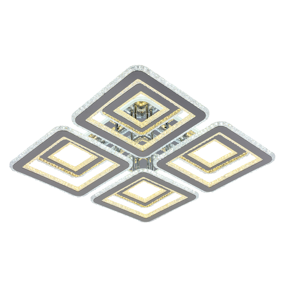 

Светодиодная люстра 8041/4+4 CHR C 216W+200W BL+YL, 8041/4+4 C