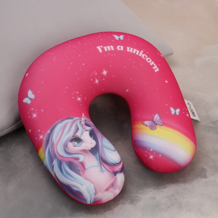 Антистресс подголовник детский «Единорожка с радугой»