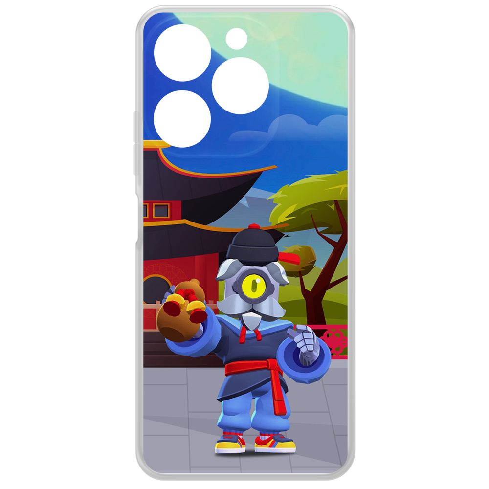 

Чехол-накладка Krutoff Clear Case Brawl Stars-Великий Мастер Барли для ITEL A70, Прозрачный
