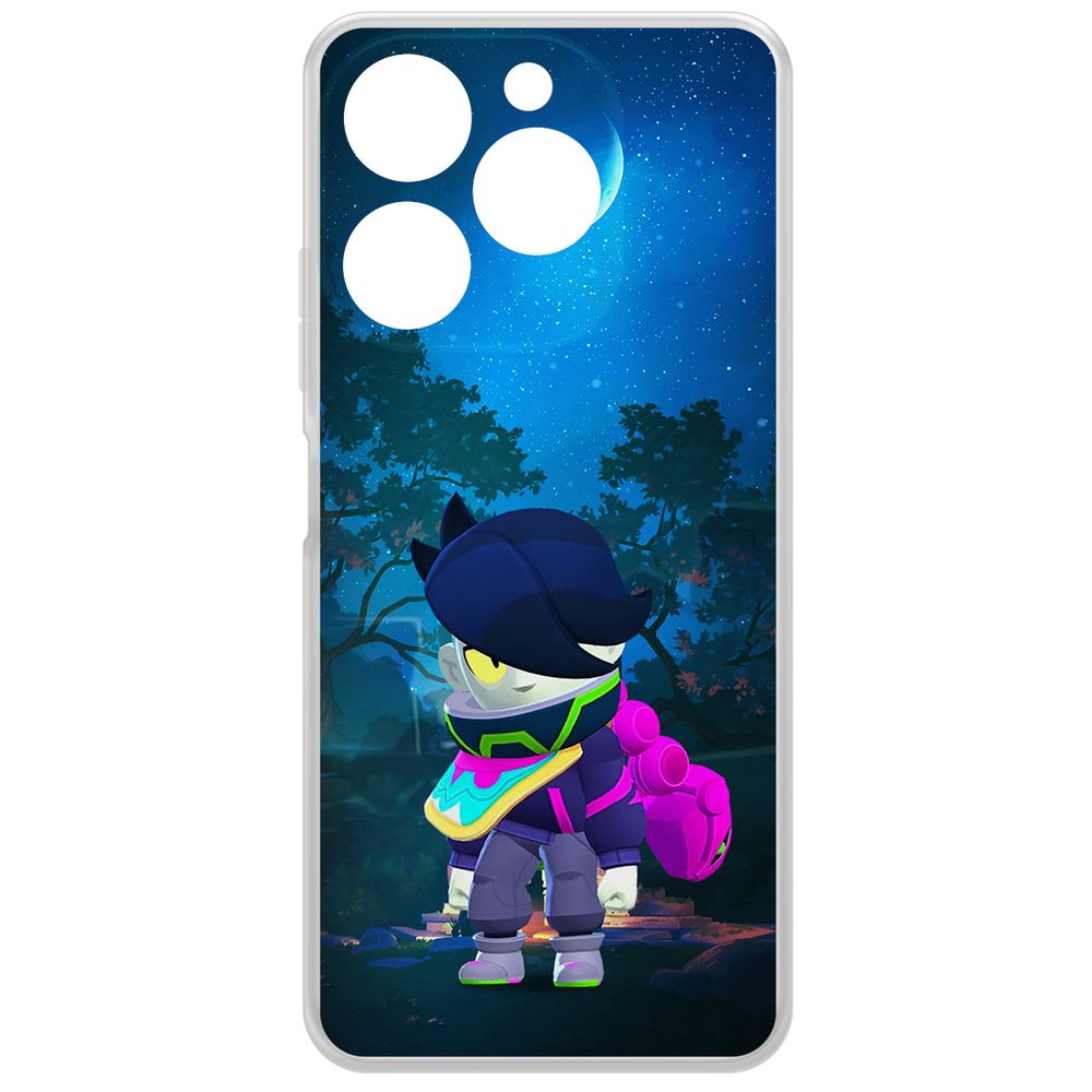 

Чехол-накладка Krutoff Clear Case Brawl Stars-Орочи Эдгар для ITEL A70, Прозрачный