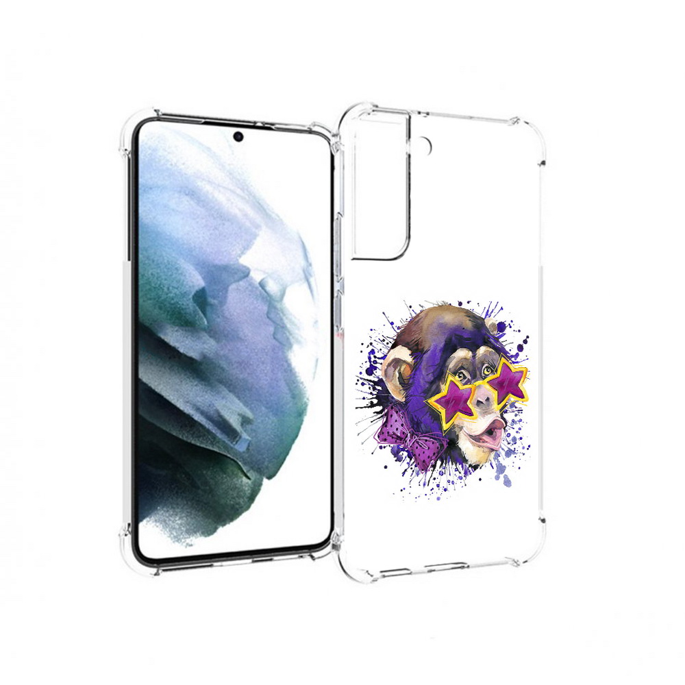 

Чехол MyPads Tocco для Samsung Galaxy S22 Plus обезьяна в очках (PT226933.535.524), Прозрачный, Tocco