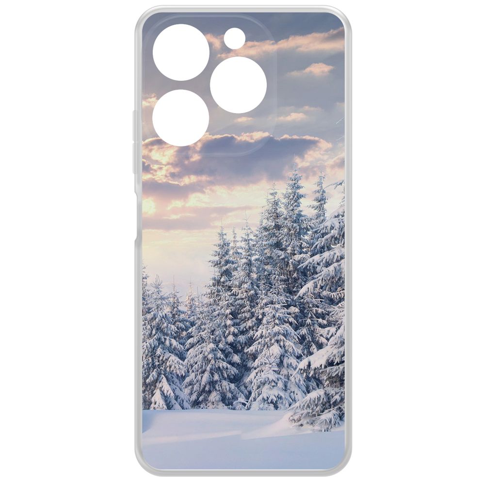 

Чехол-накладка Krutoff Clear Case Снежный пейзаж для ITEL A70, Прозрачный