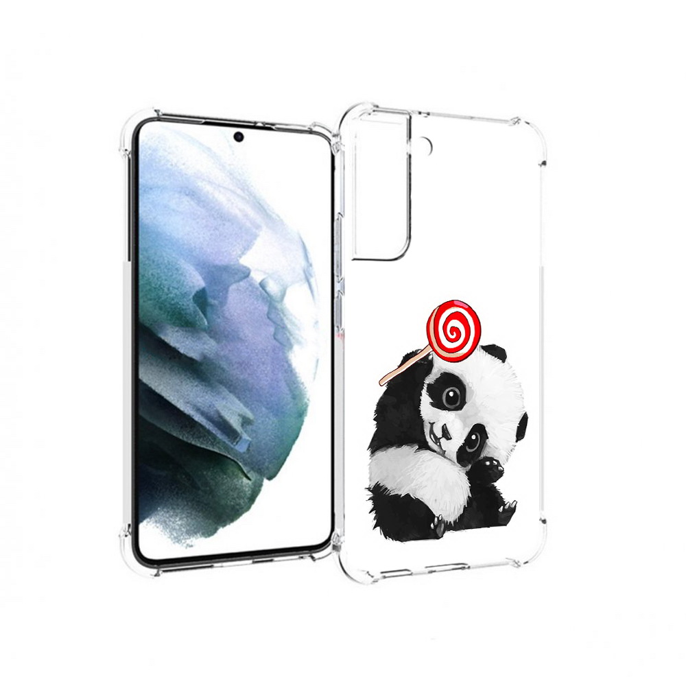 

Чехол MyPads Tocco для Samsung Galaxy S22 Plus панда с леденцом (PT226933.535.534), Прозрачный, Tocco