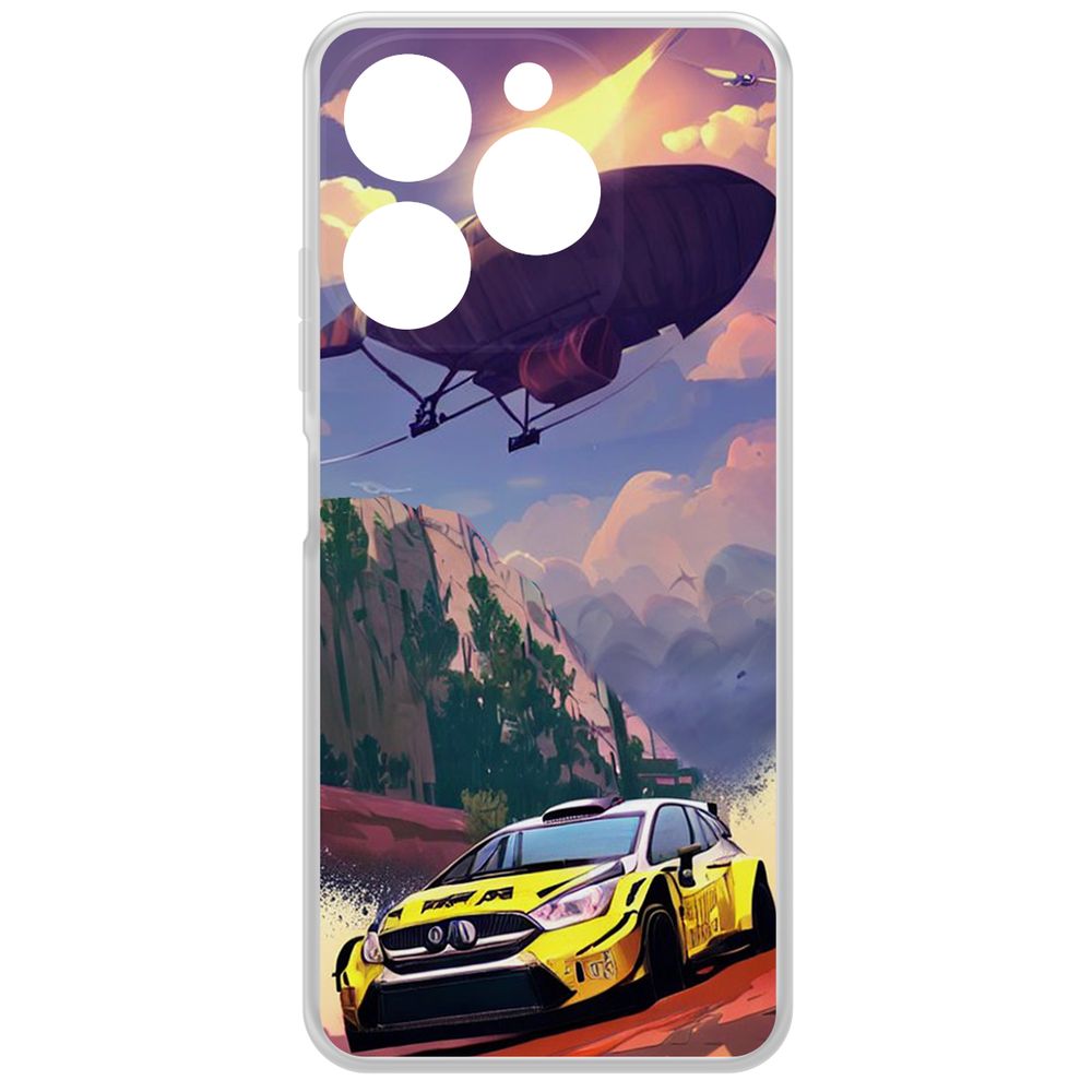 

Чехол-накладка Krutoff Clear Case Гонка для ITEL A70, Прозрачный