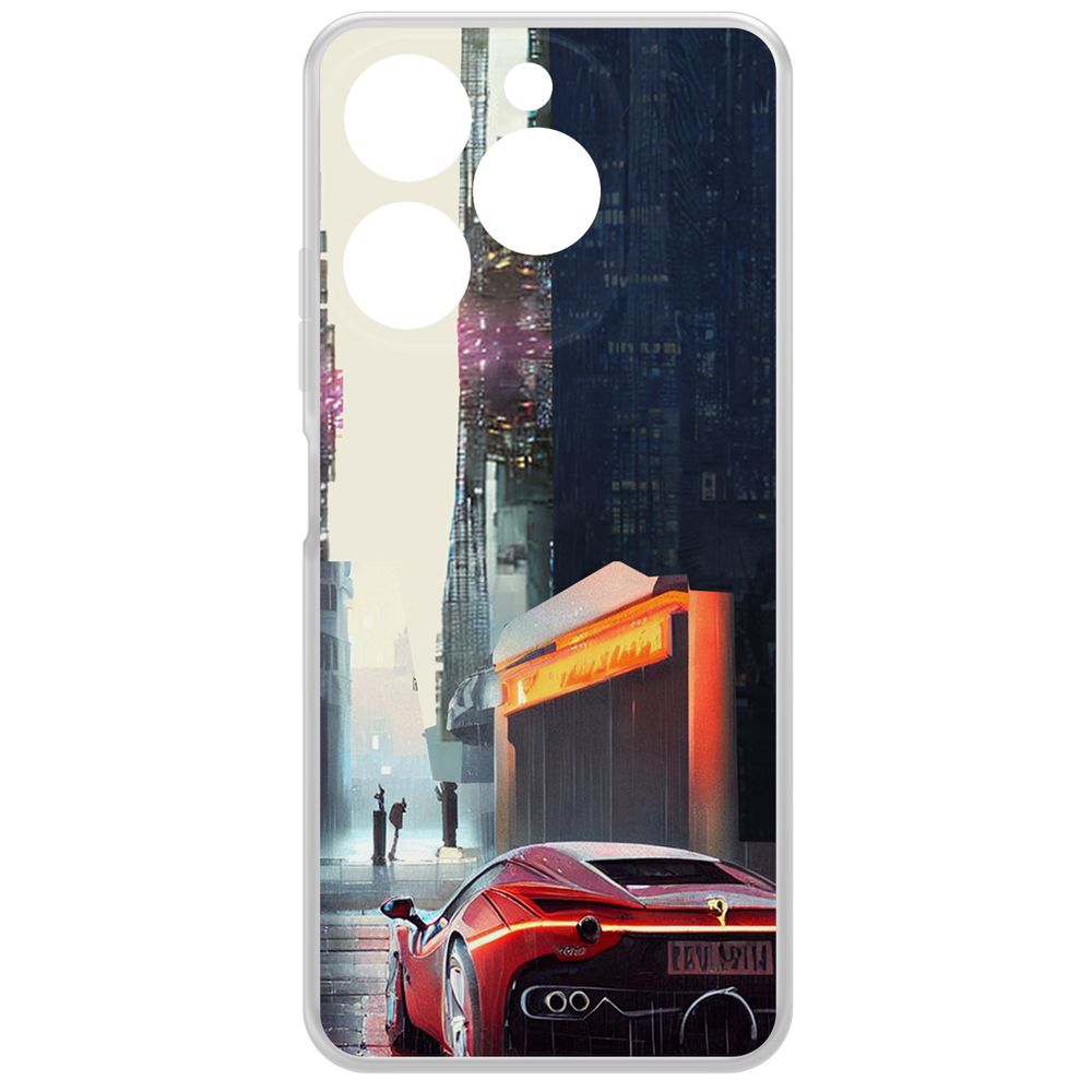 

Чехол-накладка Krutoff Clear Case Сити для ITEL A70, Прозрачный