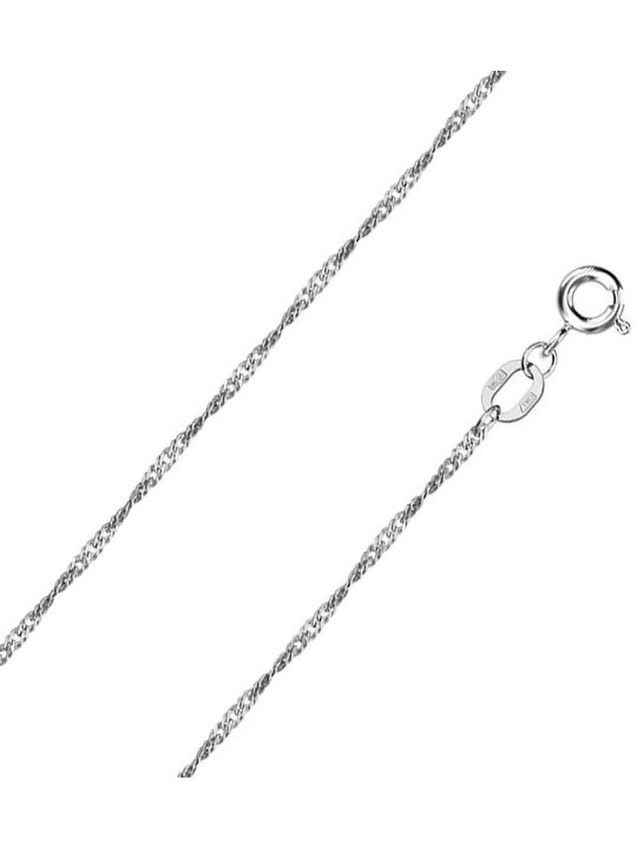 Цепочка из белого золота 40 см Красцветмет 18-028-3/0,20