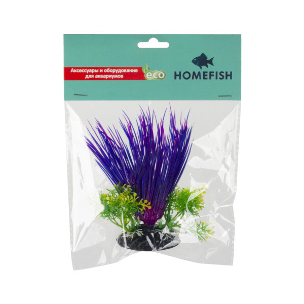 Искусственное растение для аквариума HOMEFISH Лилеопсис лиловый пластиковое 12 см