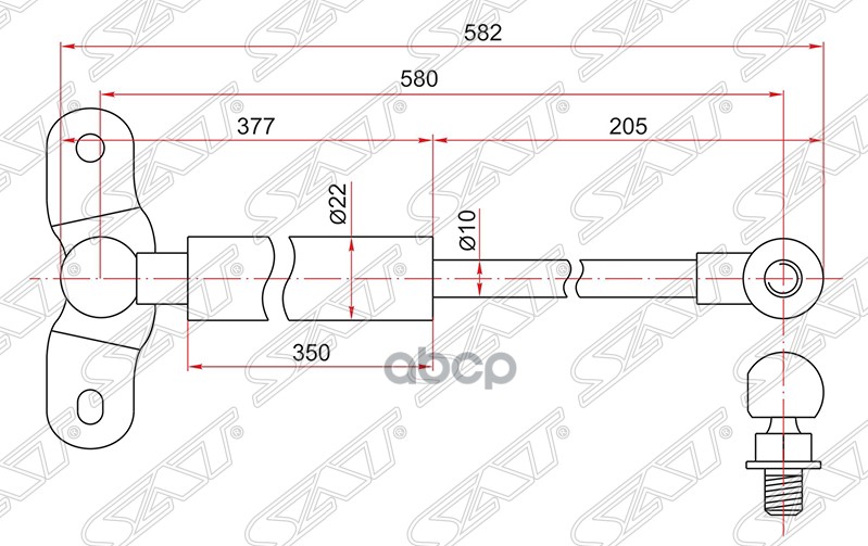 

Амортизатор Крышки Багажника Honda Odyssey Ra6 99-03 Rh (правый) Sat арт. ST-04741-S3N-000