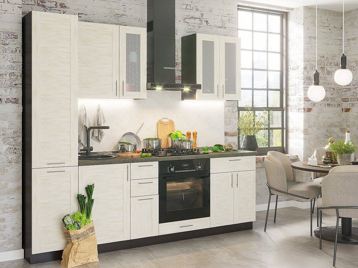 

Vivat Кухня Лофт-02 Nordic Oak/Венге 2140*2400*600