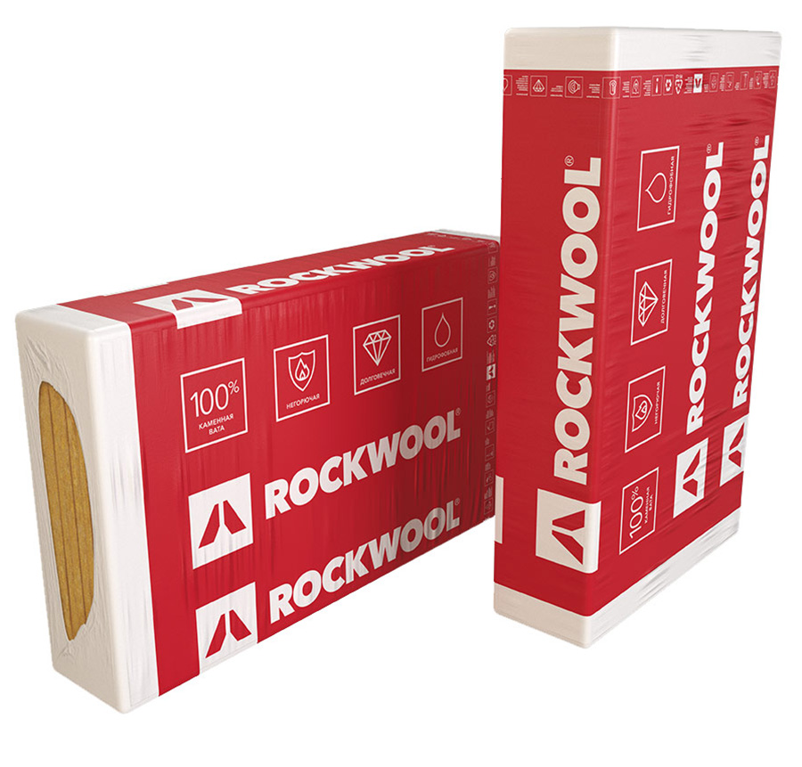 

ROCKWOOL Флор Баттс каменная вата для звукоизоляции полов 1000х600х50мм (2,4м2=0,12м3) (уп, Бежевый