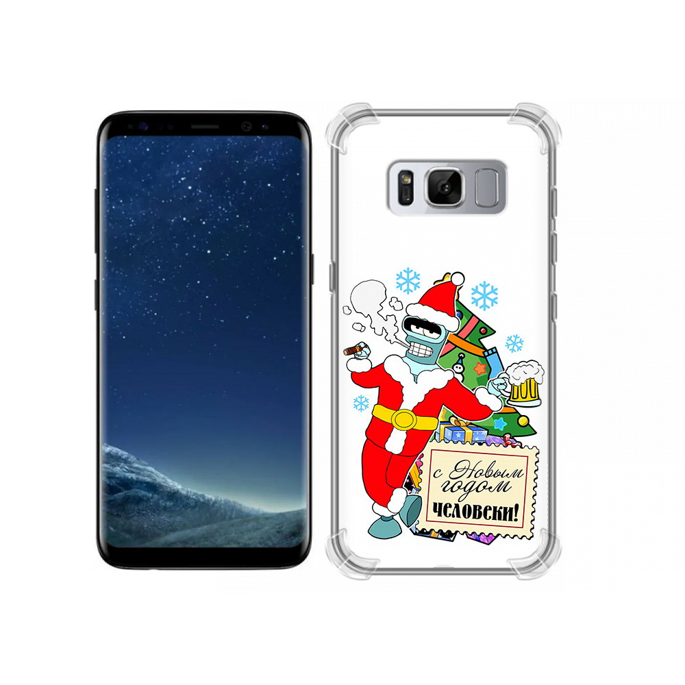 Чехол MyPads Tocco для Samsung Galaxy S8 С новым годом человеки (PT62300.601.150)