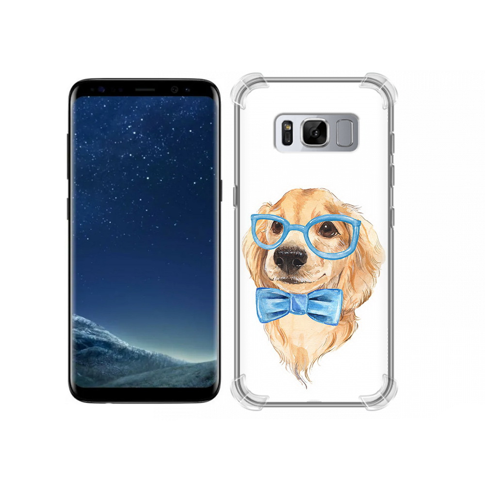 

Чехол MyPads Tocco для Samsung Galaxy S8 Собака интеллигент (PT62300.601.159), Прозрачный, Tocco