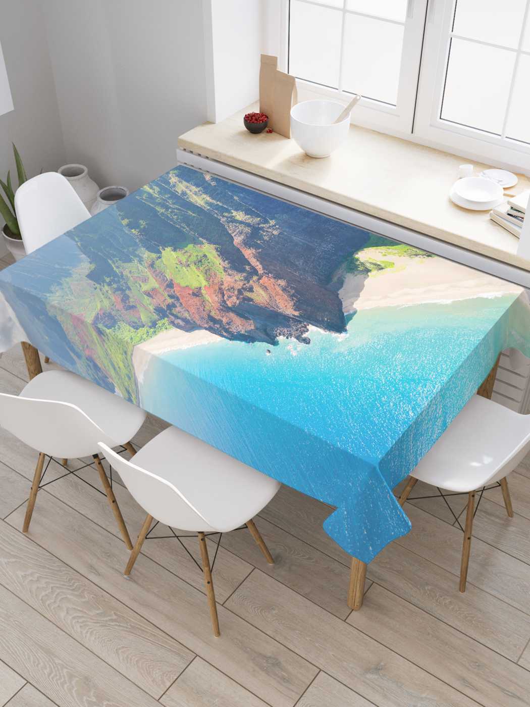 

Скатерть прямоугольная JoyArty "Лазурное побережье острова" из сатена, 120x145 см, Лазурное побережье острова