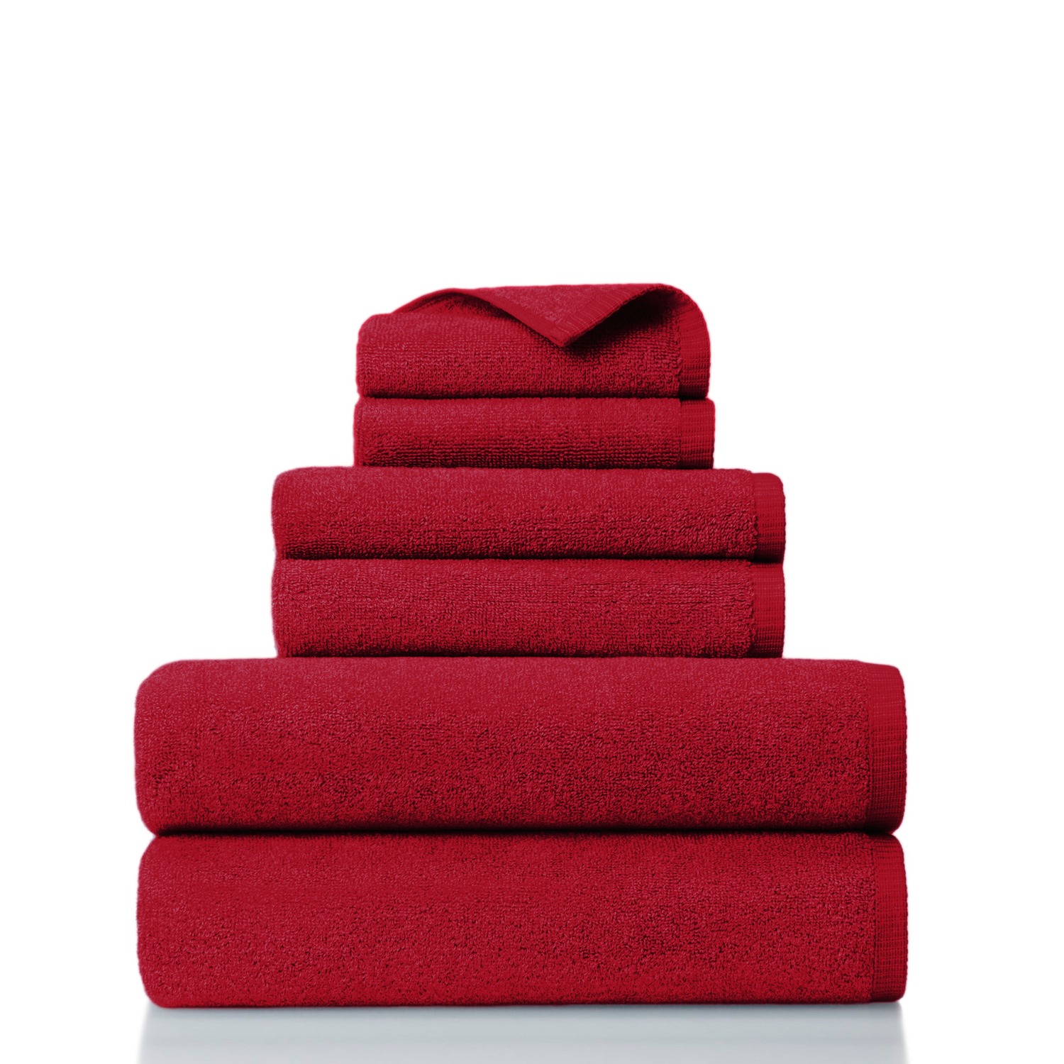 фото Набор из 6 полотенец eleganta venera цвет: бордовый
