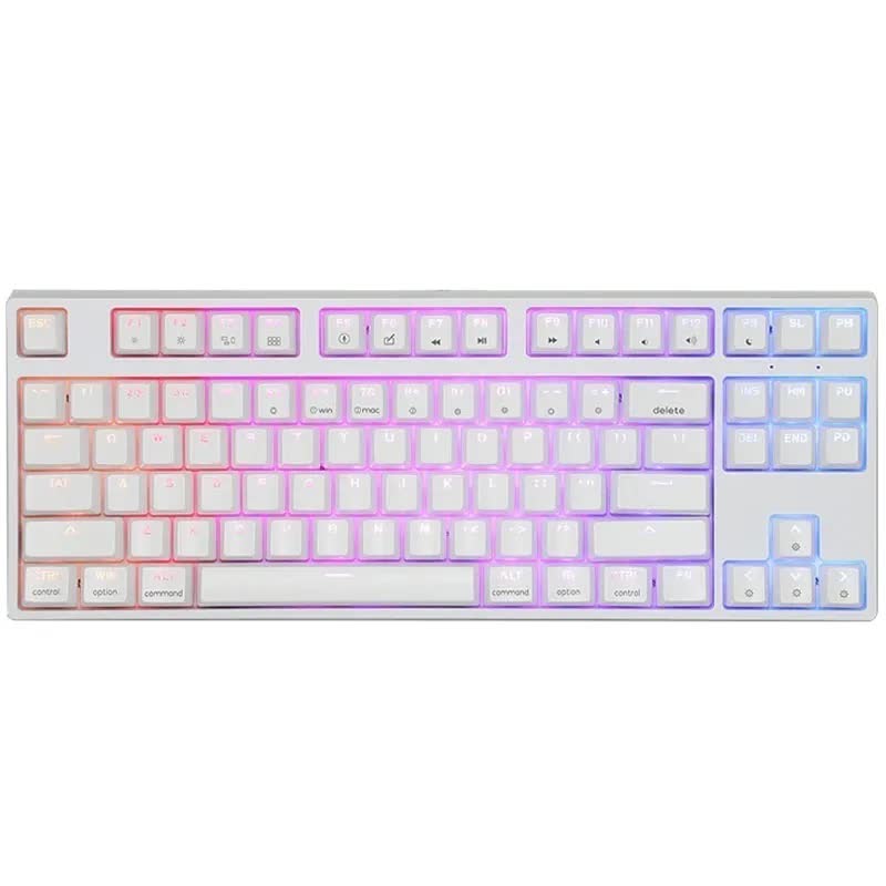 фото Клавиатура skyloong gk87 white, gateron red, русская раскладка