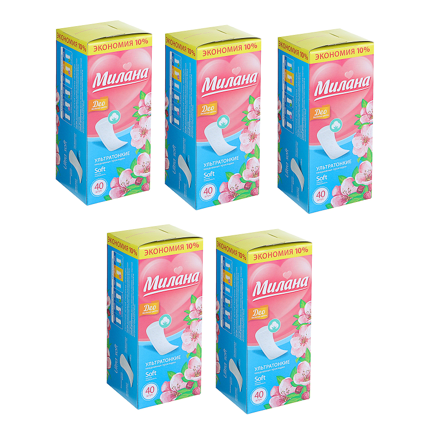 

Прокладки ежедневные «Милана» Ultra Deo Soft Цветы, 200 шт