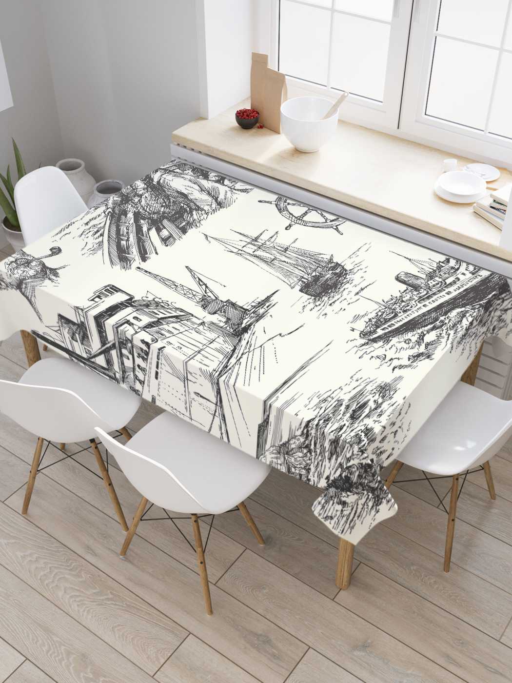 

Скатерть прямоугольная JoyArty "Зарисовки корабельного художника" из сатена, 120x145 см, Зарисовки корабельного художника