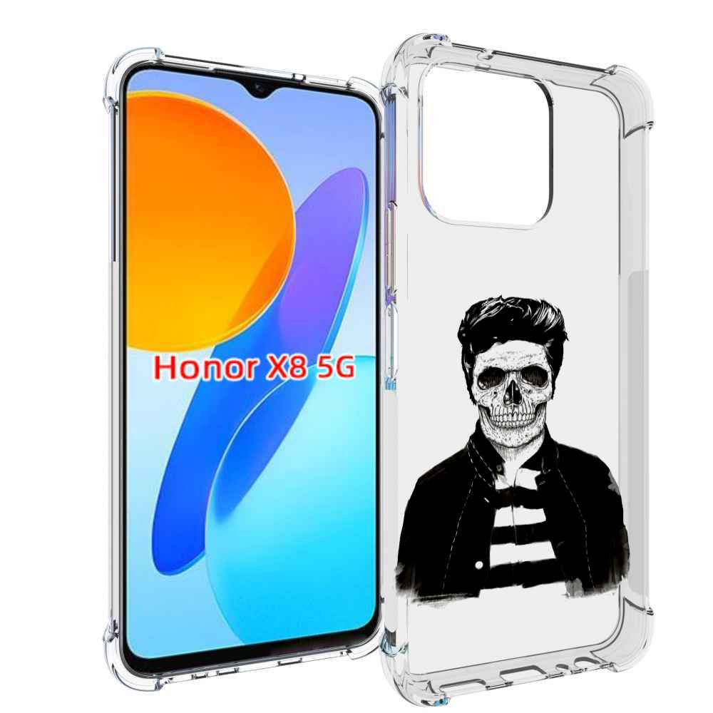 

Чехол MyPads скелет для Honor X8 5G, Прозрачный, Tocco
