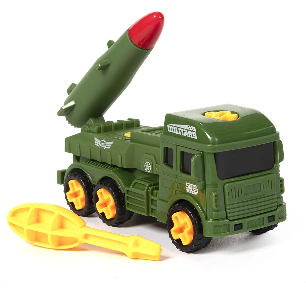 

Конструктор - скрутка Грузовик военный с ракетой Военная техника КСТ0211, КСТ0211