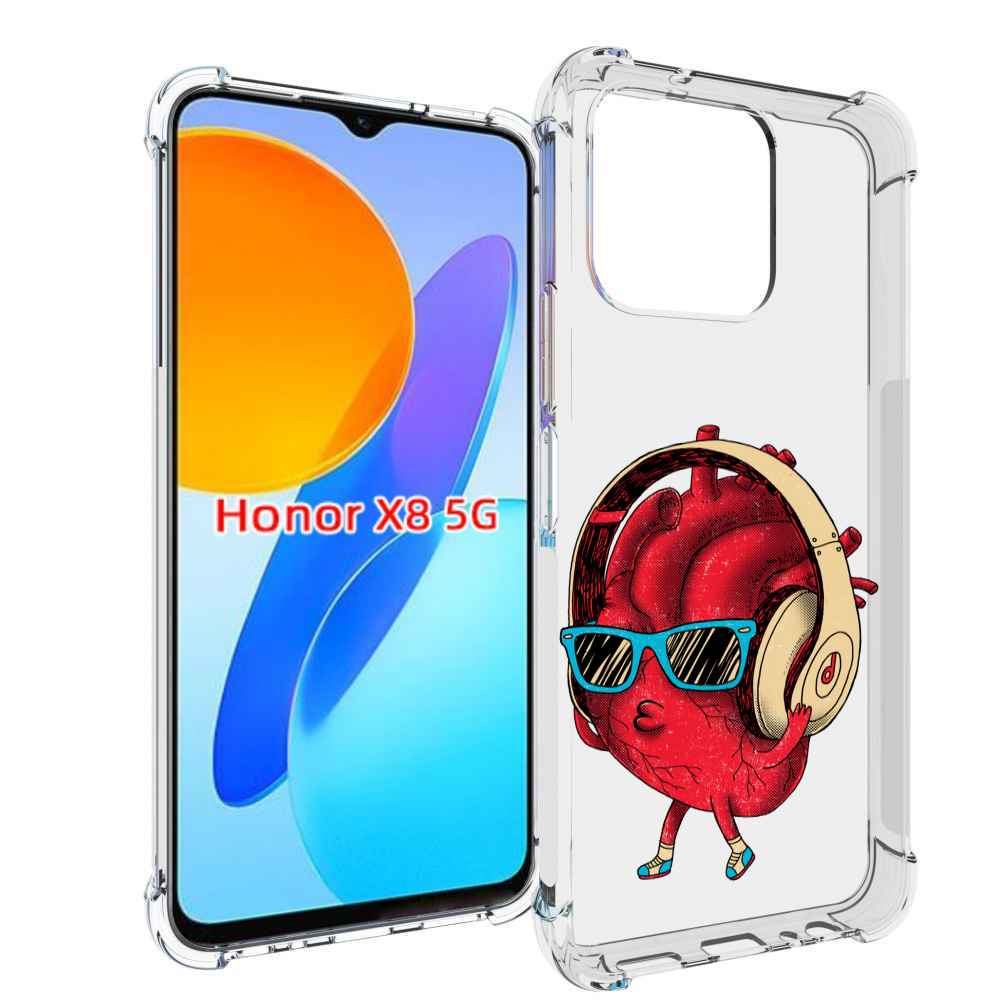 

Чехол MyPads слушай сердце для Honor X8 5G, Прозрачный, Tocco
