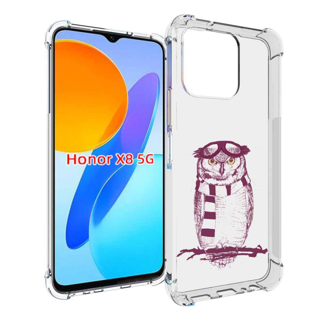 

Чехол MyPads сова-летчик для Honor X8 5G, Прозрачный, Tocco