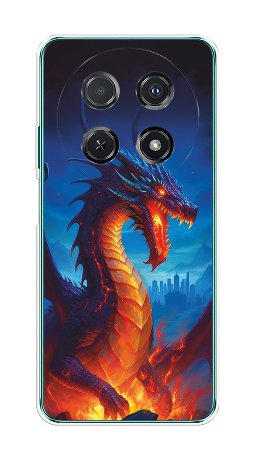 

Чехол на Huawei Nova 12i "Дракон над лавой", Оранжевый;коричневый;синий, 6123950-1