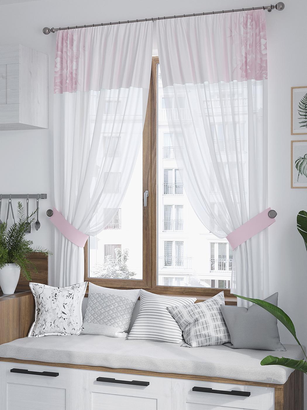 

Комплекты штор AT HOME Камирнес высота 180 см, ширина 150 см, Белый, 529147
