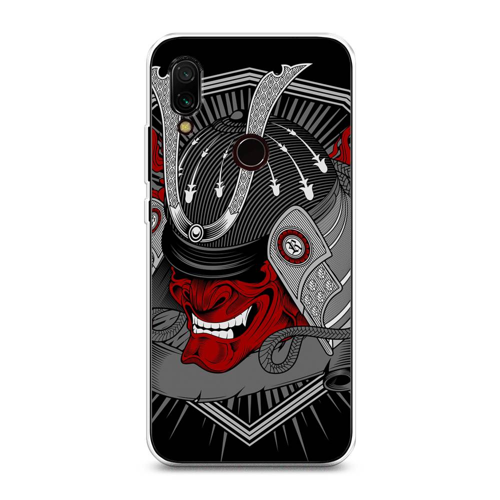 

Чехол на Xiaomi Redmi 7 "Красная маска самурая", Белый;красный;черный, 35050-4