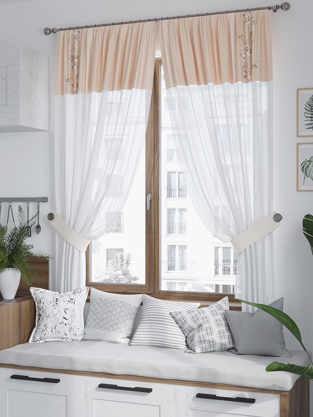 

Комплекты штор AT HOME Робирофс высота 180 см, ширина 150 см, Белый, 529183