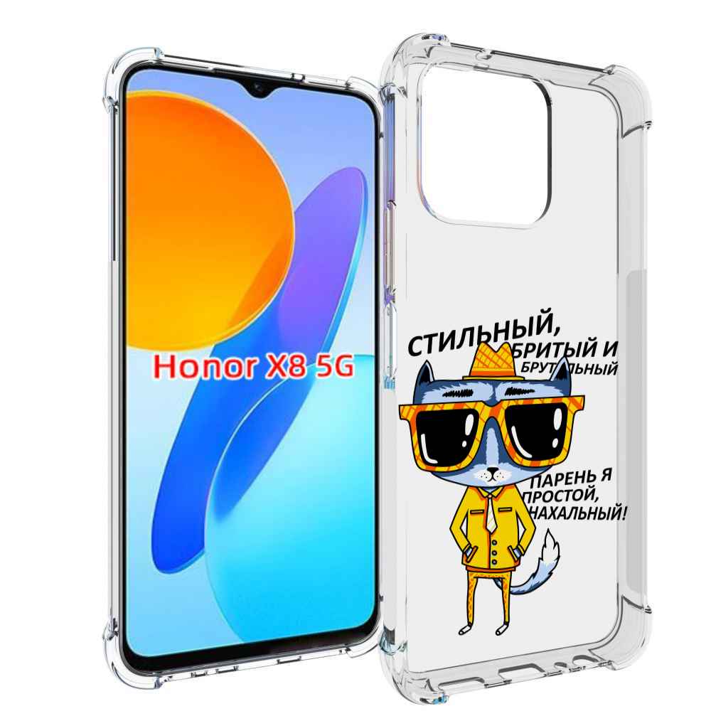 

Чехол MyPads стильный кот для Honor X8 5G, Прозрачный, Tocco