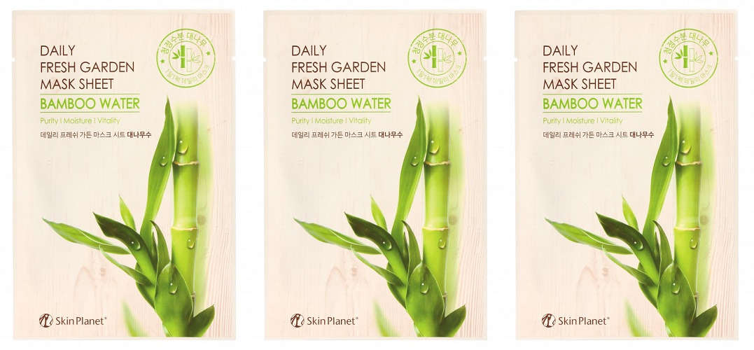 

Маска Mijin тканевая для лица Skin Planet Daily Fresh Garden Mask Sheet BAMBOO 25г 3шт