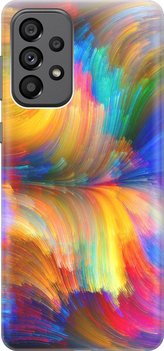 

Силиконовый чехол на Samsung Galaxy A73 5G с принтом "Акварельное небо", Желтый;фиолетовый, 10553