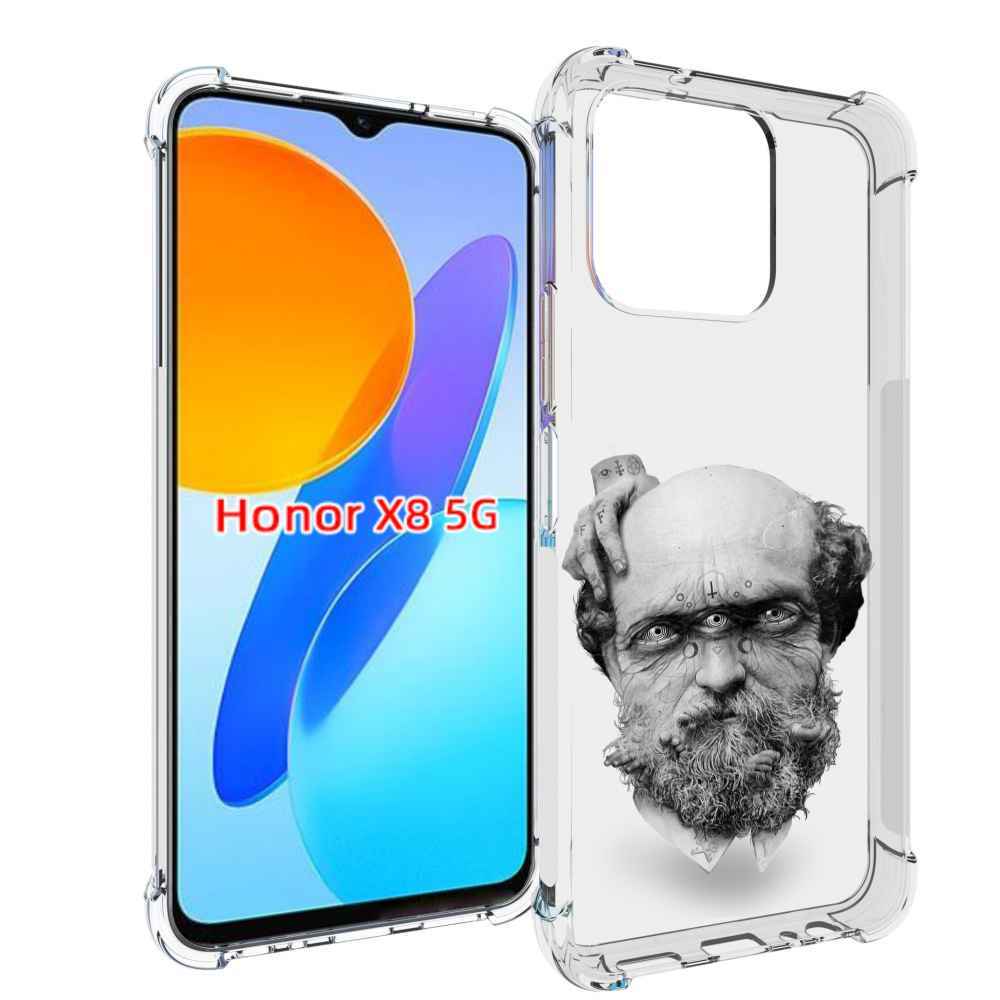 

Чехол MyPads страшный бородатый мужчина абстракция для Honor X8 5G, Прозрачный, Tocco