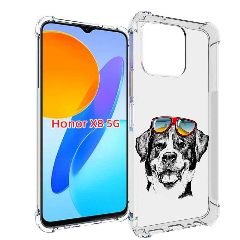 

Чехол MyPads счастливая собака для Honor X8 5G, Прозрачный, Tocco