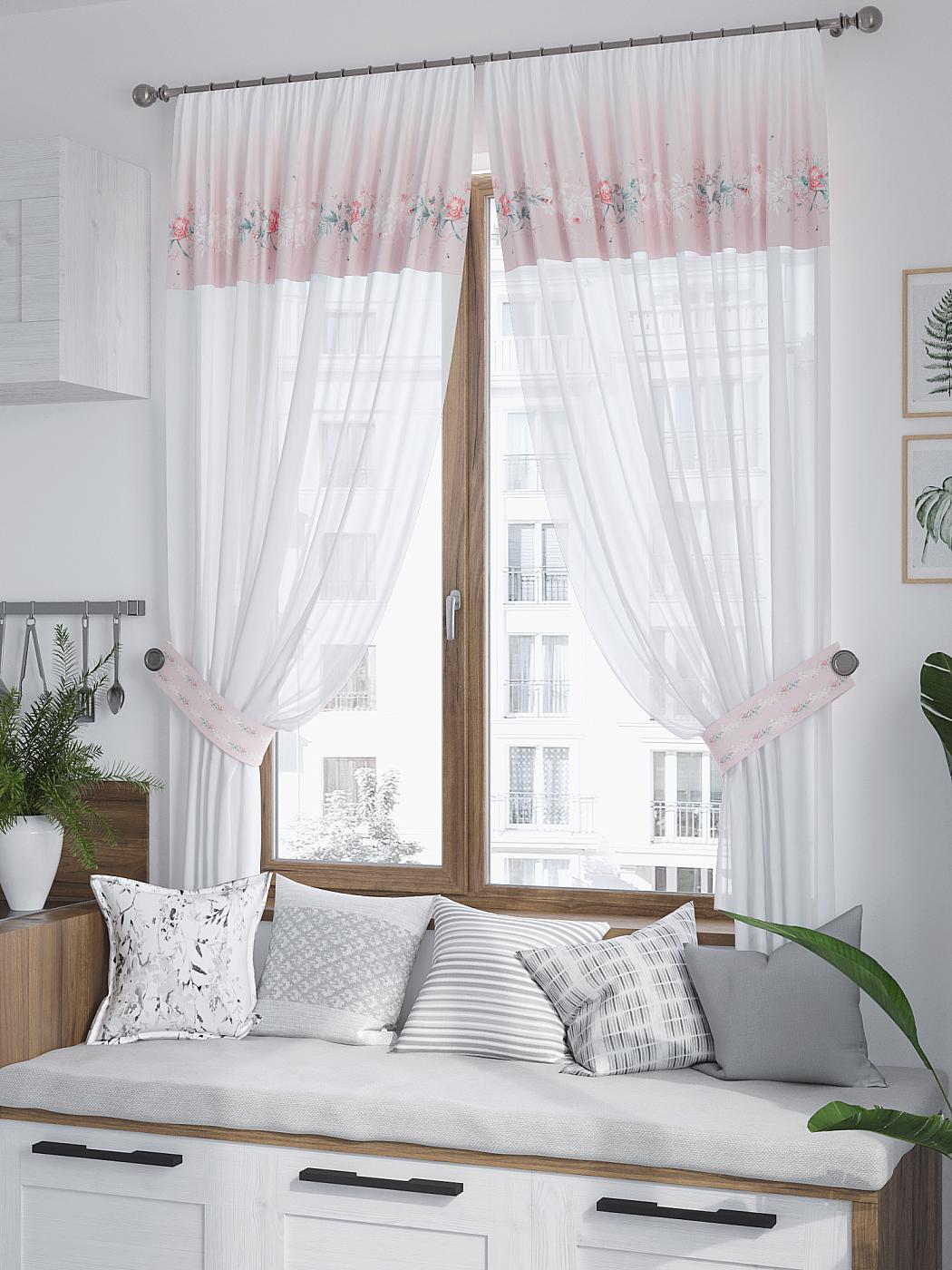 

Комплекты штор AT HOME Ромикорс высота 180 см, ширина 150 см, Белый, 529187