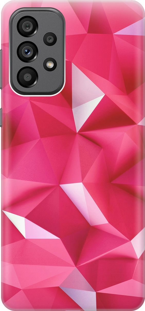 

Силиконовый чехол на Samsung Galaxy A73 5G с принтом "Малиновые ромбы", Красный;розовый, 10553