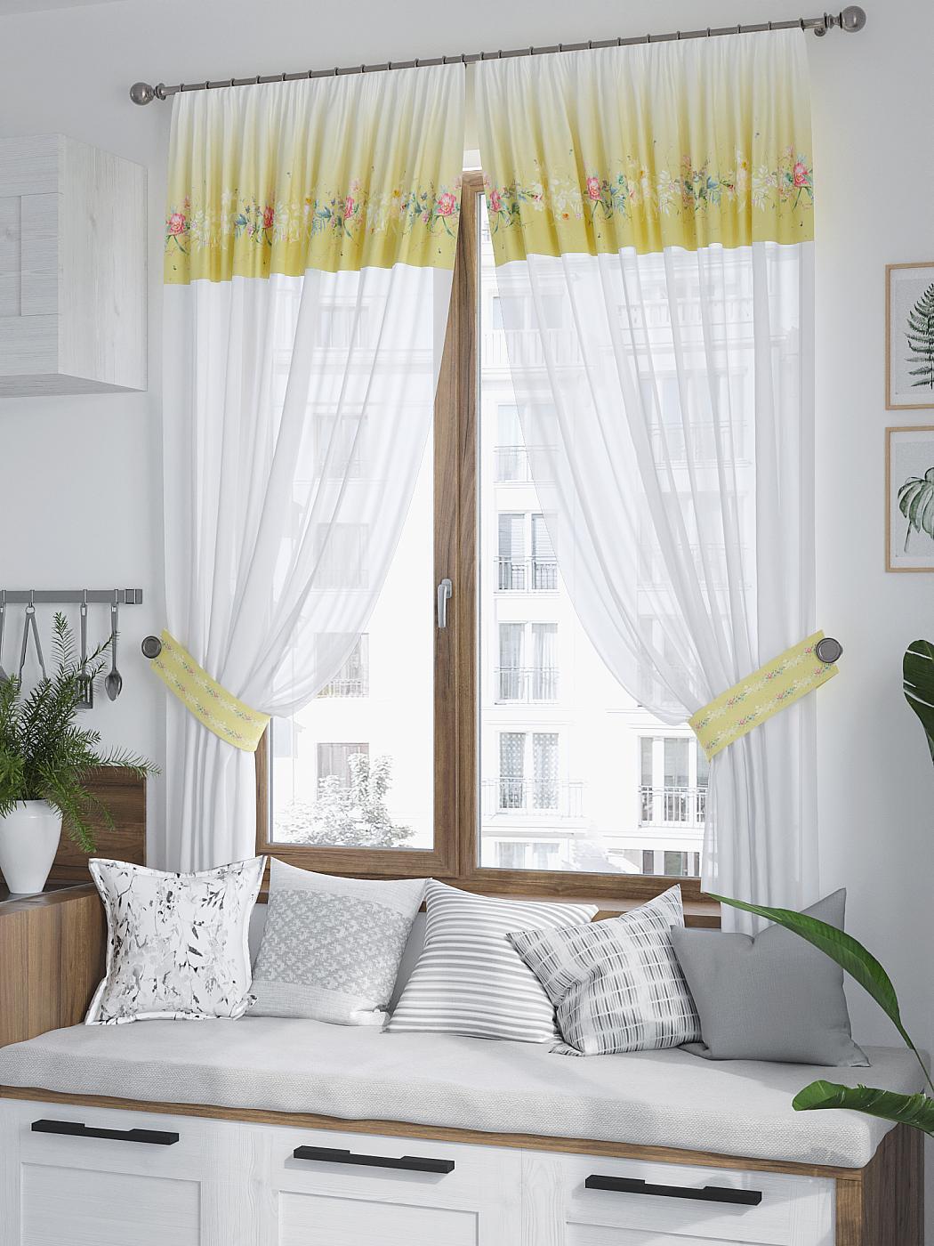 

Комплекты штор AT HOME Семнирос высота 180 см, ширина 150 см, Белый, 529189