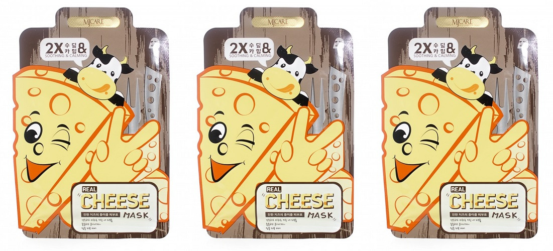 

Маска Mijin тканевая для лица Mj CARE Real Cheese Calming & Soothing Mask 3шт