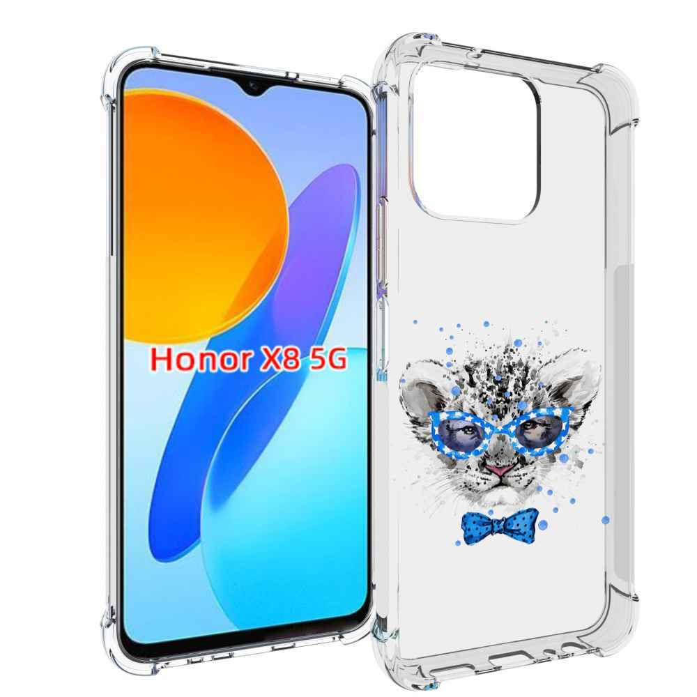 

Чехол MyPads тигренок с бабочкой для Honor X8 5G, Прозрачный, Tocco