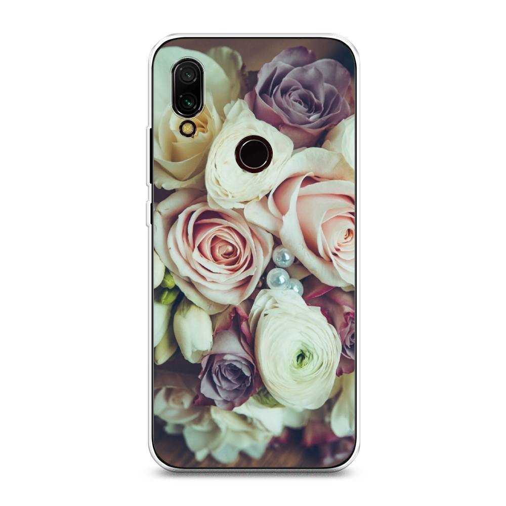 

Чехол на Xiaomi Redmi 7 "Свадебный букет", Белый;фиолетовый, 35050-2