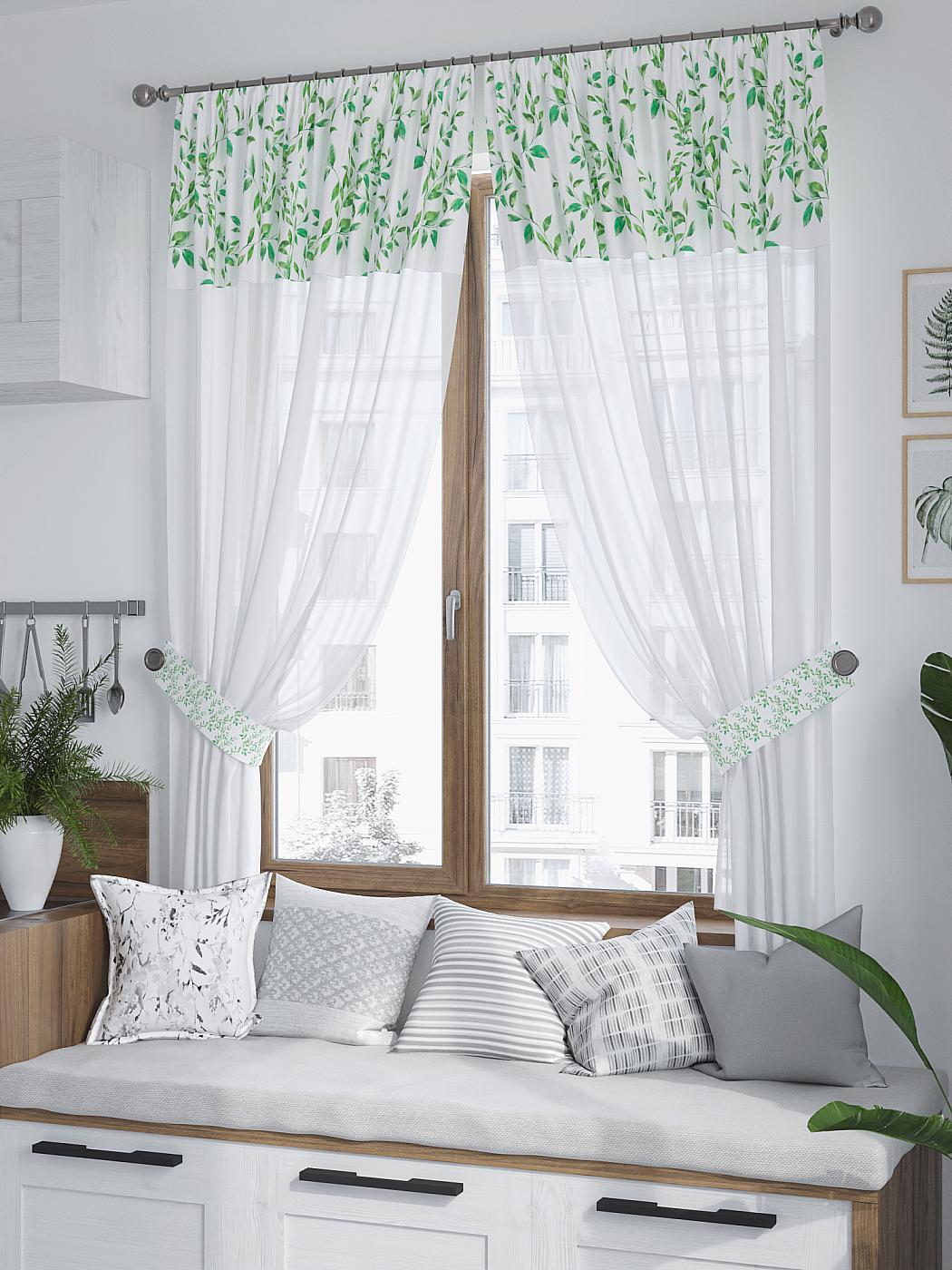 

Комплекты штор AT HOME Мирманис высота 180 см, ширина 150 см, Белый, 529228