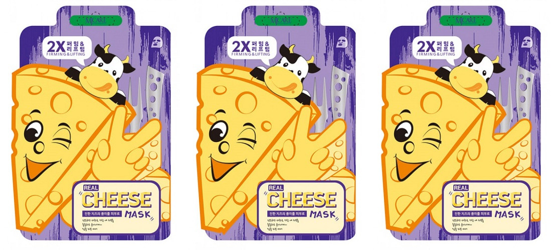 

Маска Mijin тканевая для лица Увлажняющая Mj CARE Real Cheese Firming & Lifting Mask 3шт