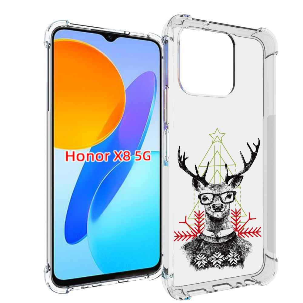 

Чехол MyPads умный олень для Honor X8 5G, Прозрачный, Tocco