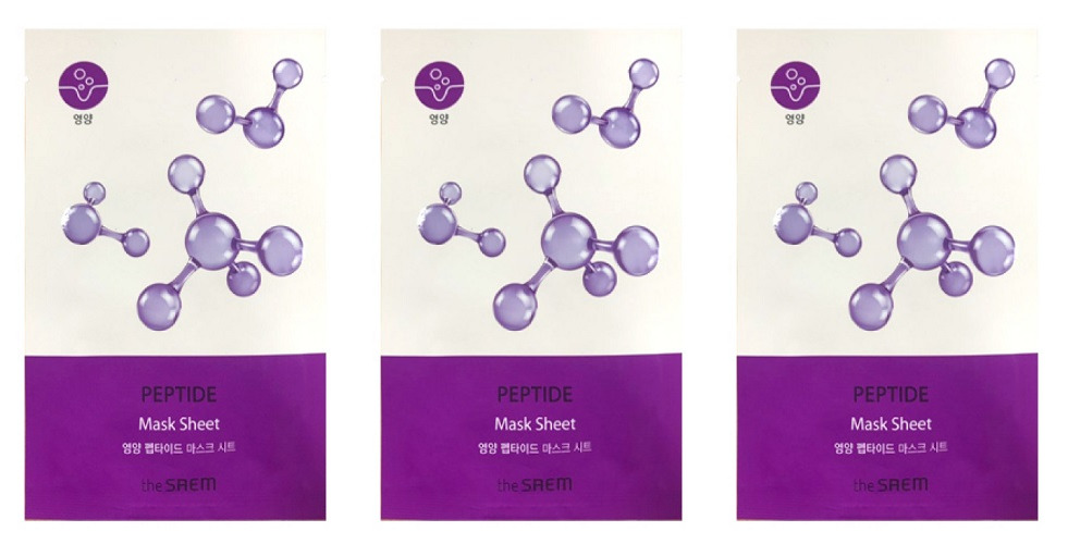 

Маска The Saem тканевая для лица BIO SOLUTION Nourishing Peptide Mask Sheet 3шт