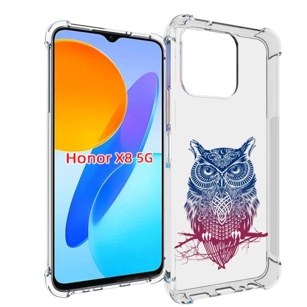 

Чехол MyPads хиппи сова для Honor X8 5G, Прозрачный, Tocco