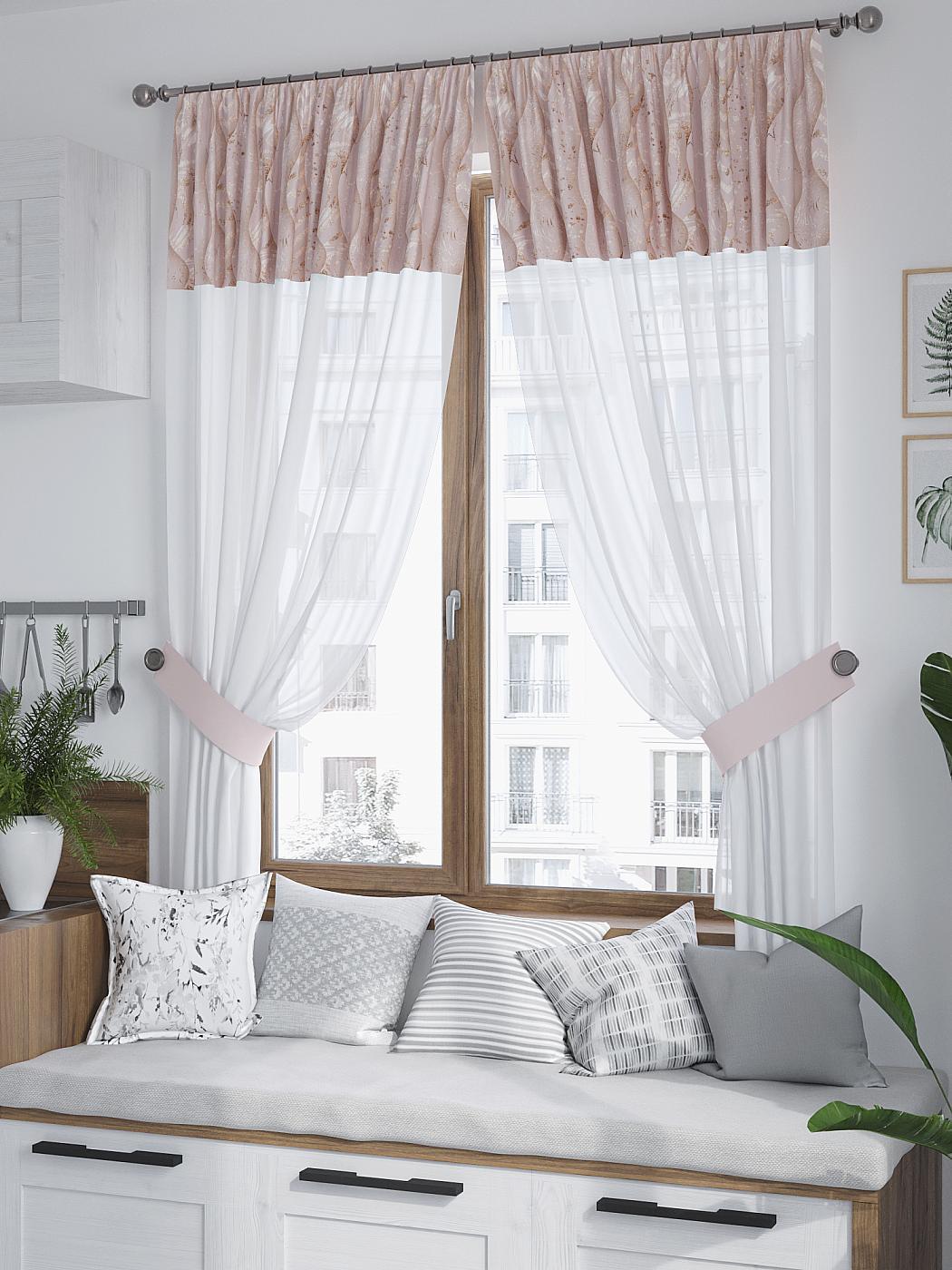 

Комплекты штор AT HOME Римонири высота 180 см, ширина 150 см, Белый, 529254