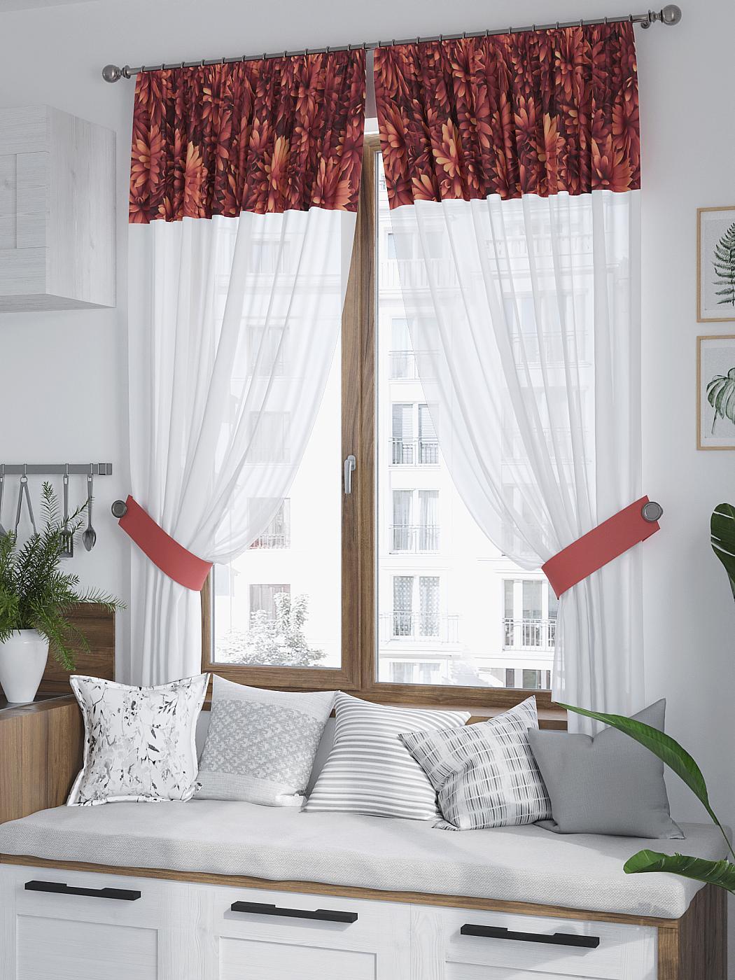 

Комплекты штор AT HOME Фронброу высота 180 см, ширина 150 см, Белый, 529258