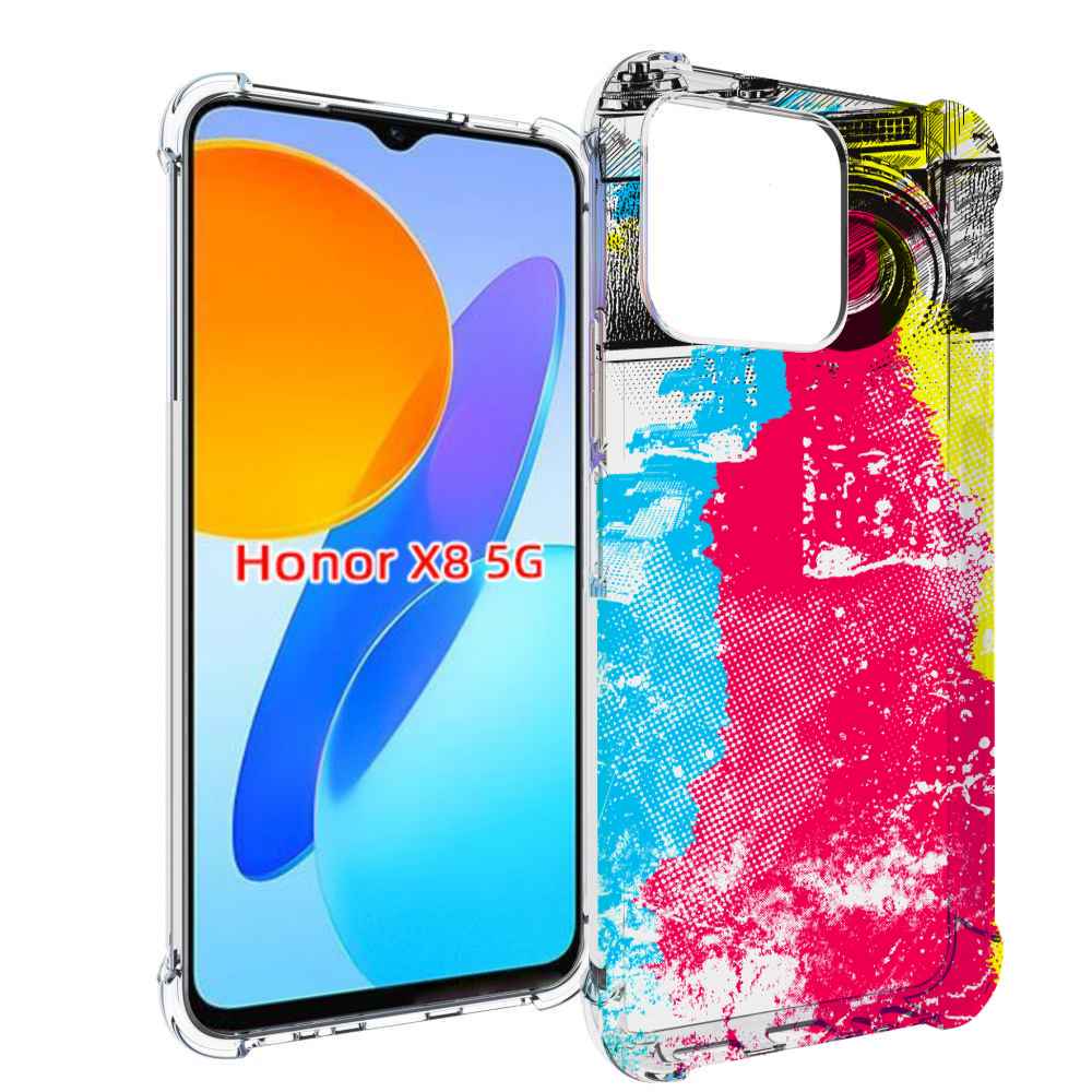 

Чехол MyPads цветной фотоаппарат для Honor X8 5G, Прозрачный, Tocco