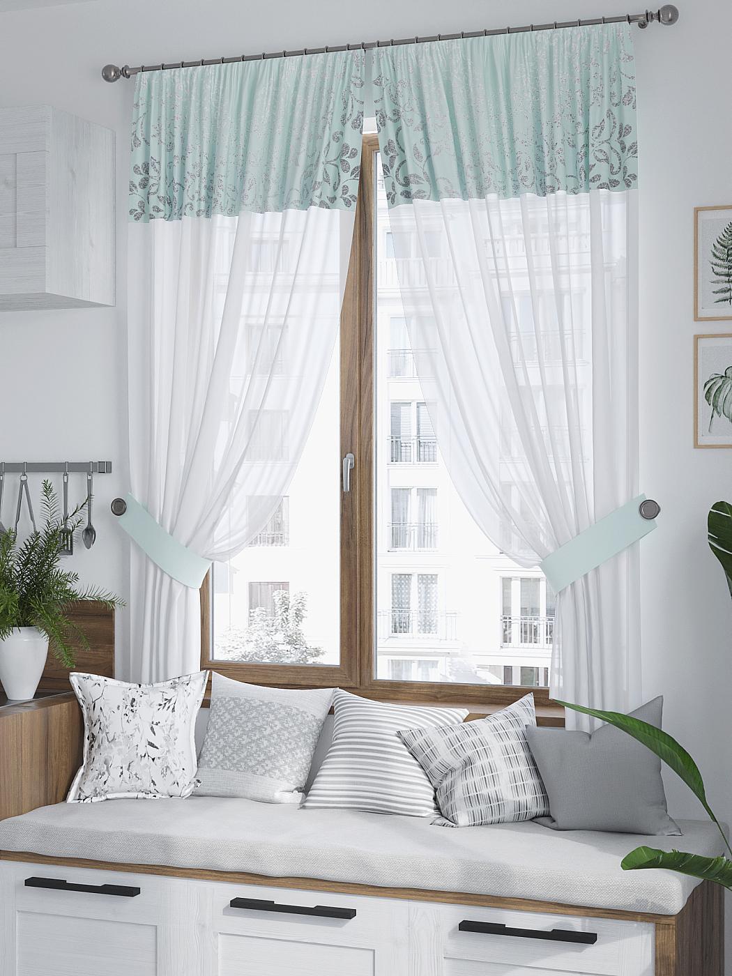 

Комплекты штор AT HOME Менкилор высота 180 см, ширина 150 см, Белый, 529296