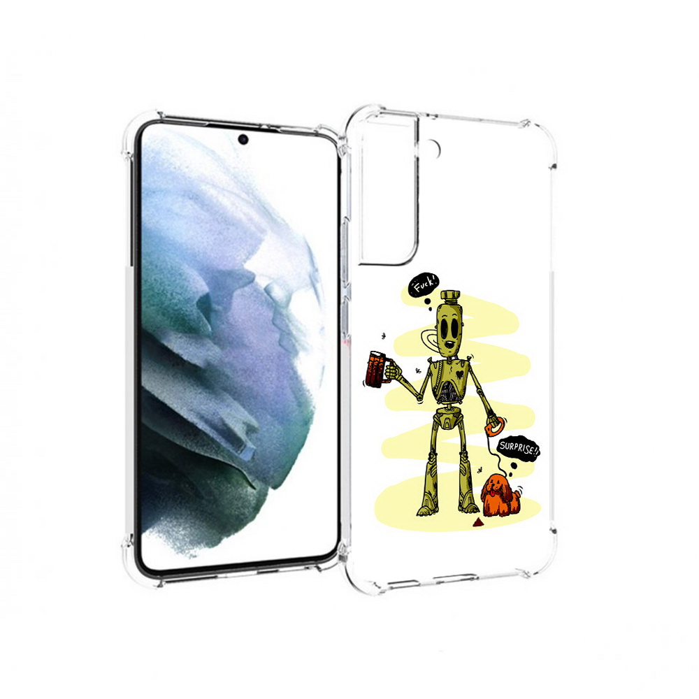 

Чехол MyPads Tocco для Samsung Galaxy S22 Plus прикольный робот (PT226933.535.557), Прозрачный, Tocco